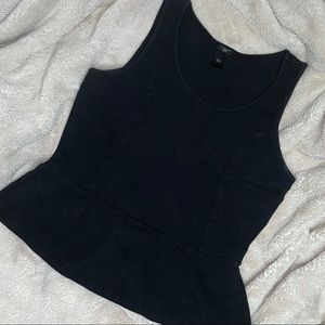 Black Ann Taylor Peplum Top || Size LP